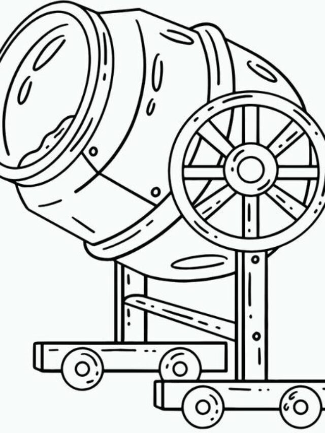 tô màu xe trộn bê tông 16