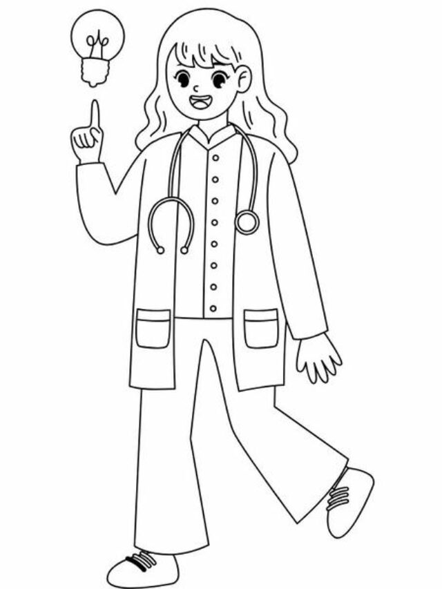 tranh tô màu bác sĩ 6