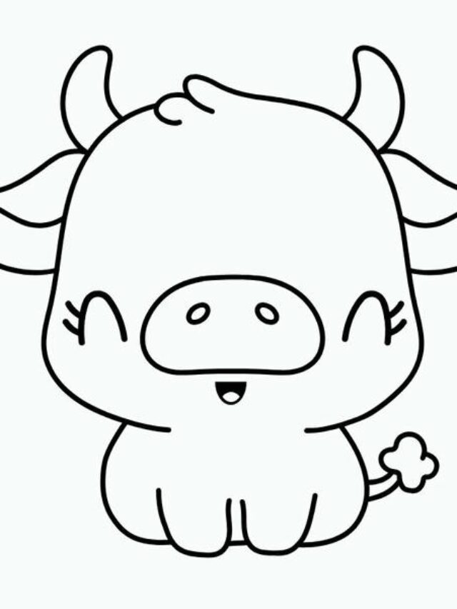 tranh tô màu con bò 8