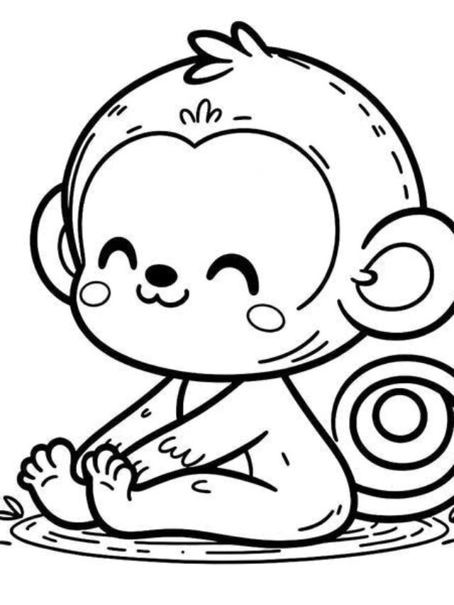 tranh tô màu con khỉ 26