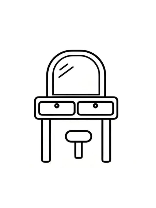 tranh tô màu đồ dùng gia đình 13