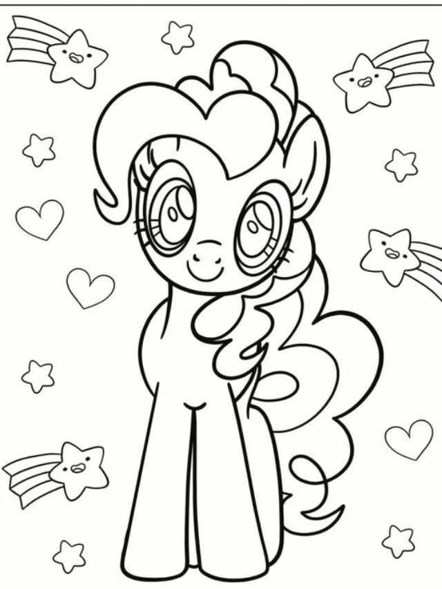 tranh tô màu ngựa pony 15