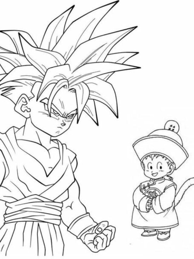 tranh tô màu songoku 6