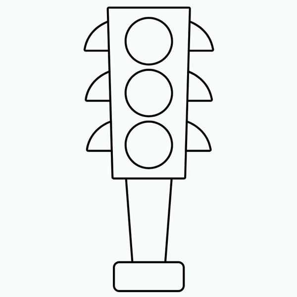 đèn giao thông tô màu