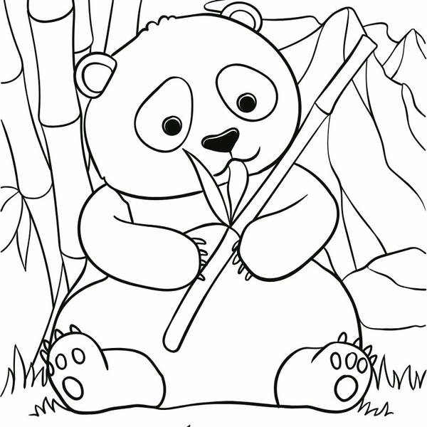 gấu trúc tô màu