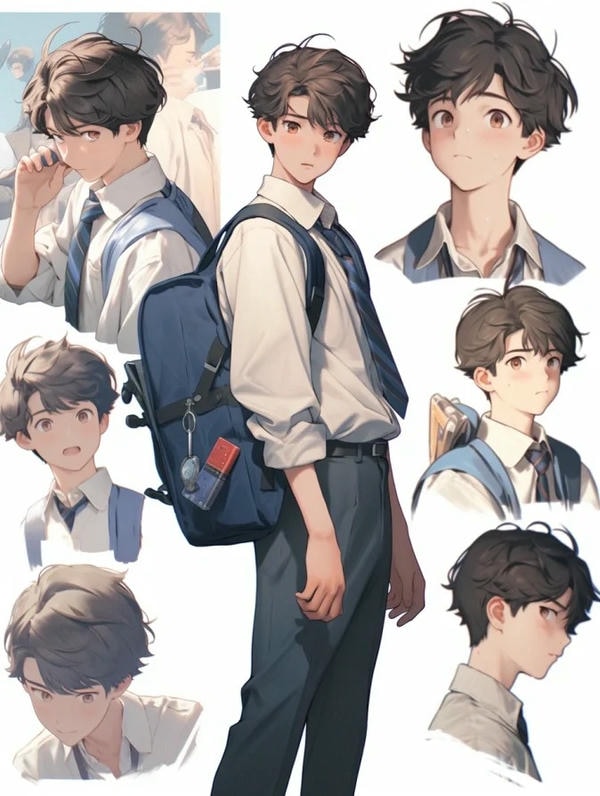 hình ảnh anime học sinh nam 7