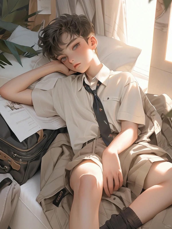 hình ảnh anime học sinh nam 8