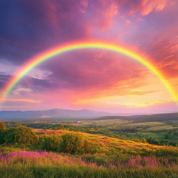 hình ảnh cầu vồng 7 màu