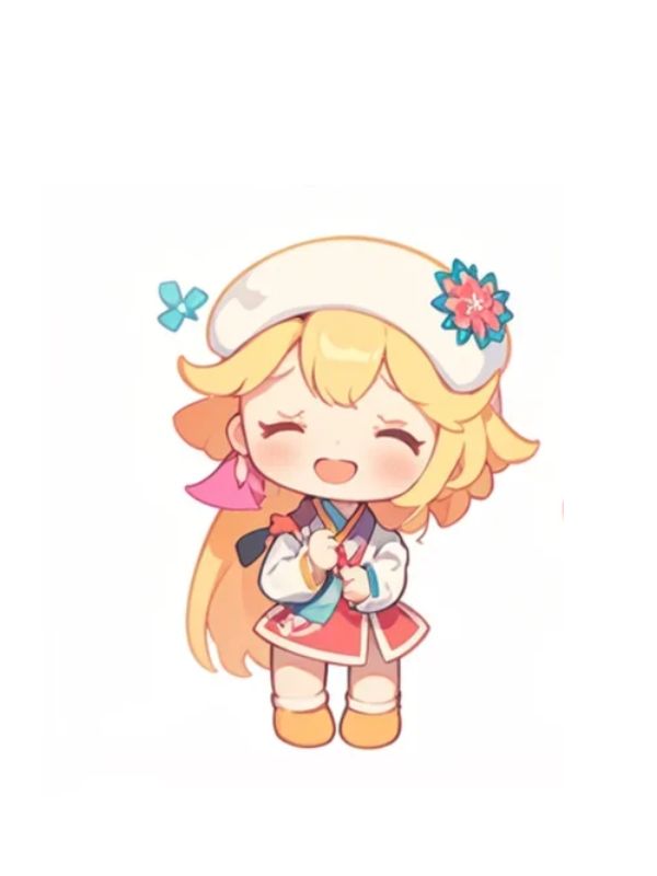 hình ảnh chibi nữ cute đơn giản 19