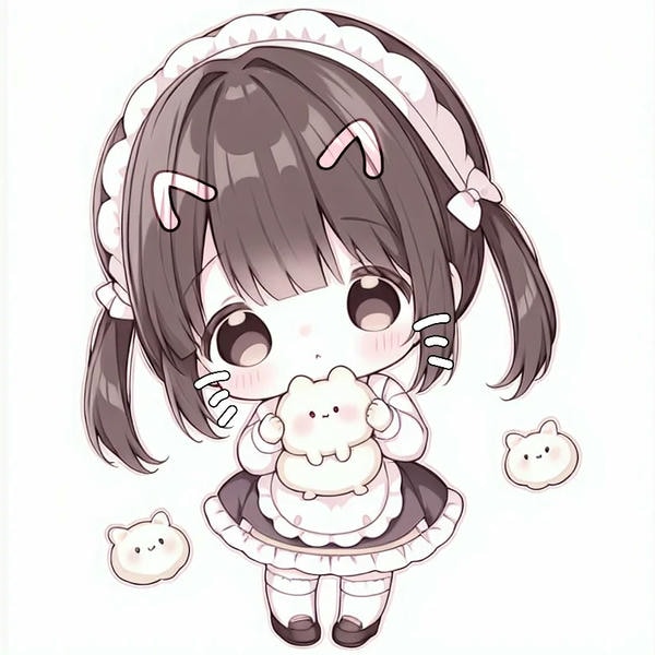 hình ảnh chibi nữ cute đơn giản 37