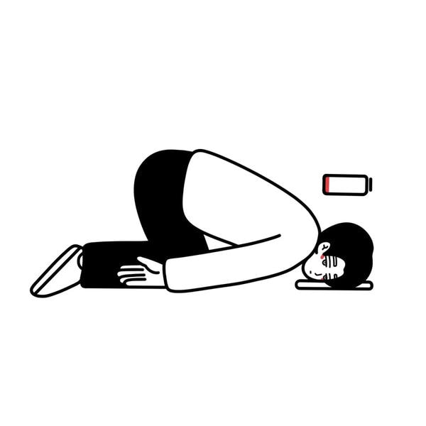 hình ảnh mệt mỏi kiệt sức