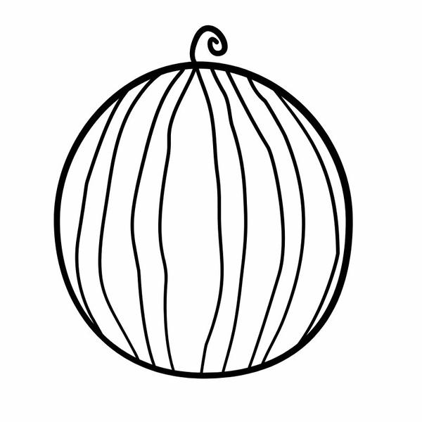 hình ảnh tô màu quả dưa hấu