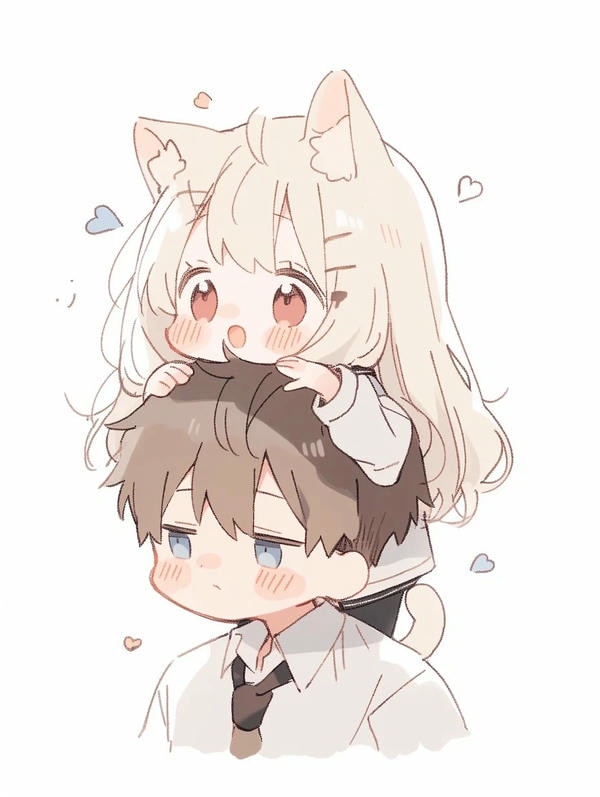 hình anime chibi cute ảnh đôi cặp