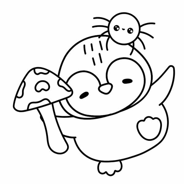 hình chim cánh cụt cho bé tô màu