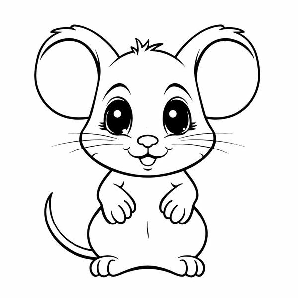 hình con chuột tô màu