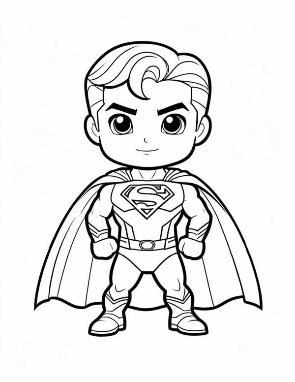 hình superman tô màu