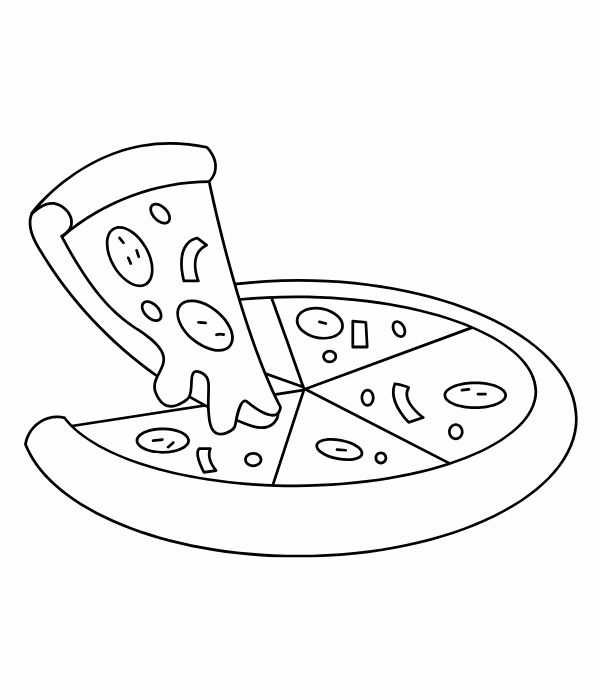 hình tô màu pizza