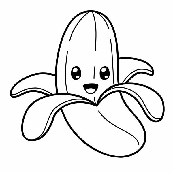 hình tô màu quả chuối