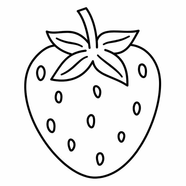 hình tô màu quả dâu tây