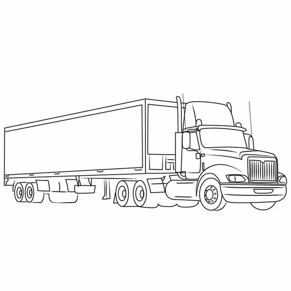 hình tô màu xe container