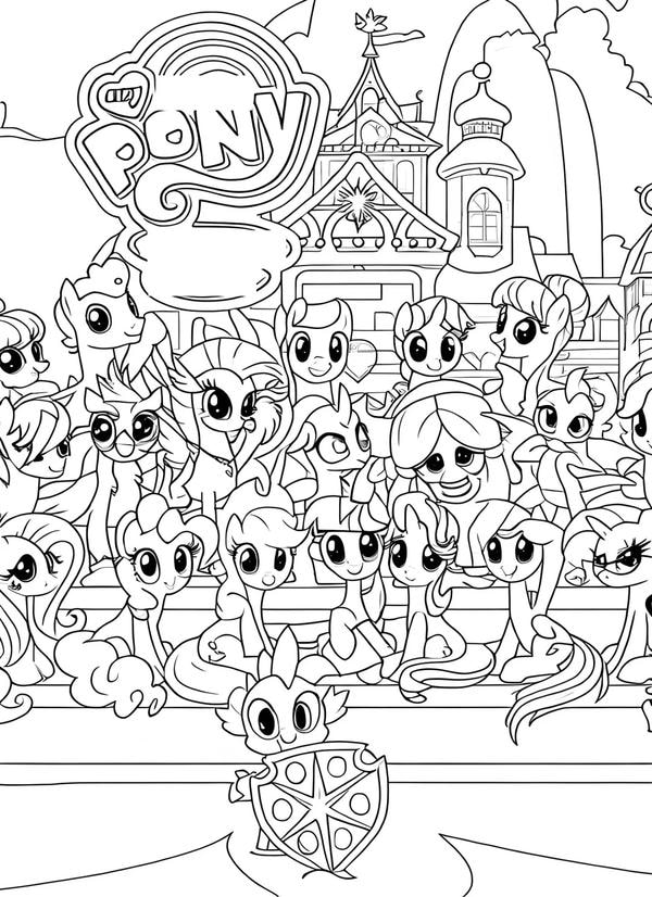 ngựa pony tranh tô màu