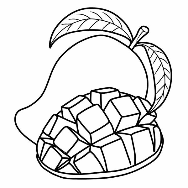 quả xoài tô màu