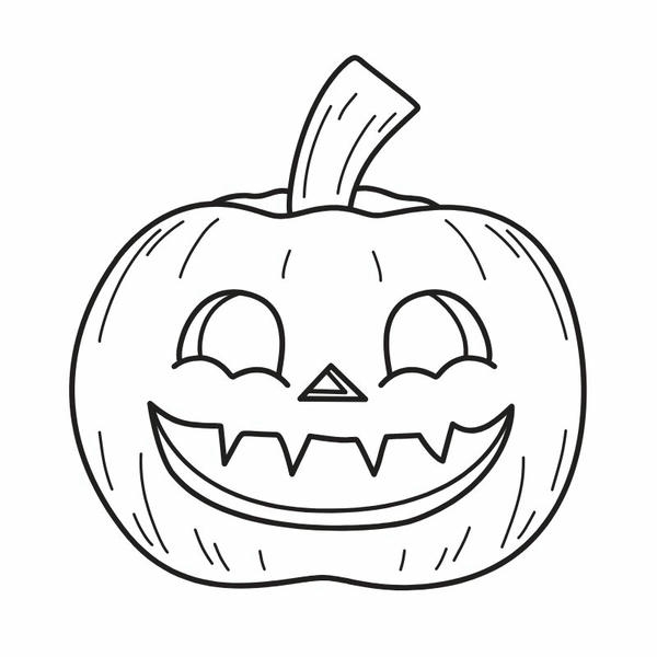 tô màu bí ngô halloween 3