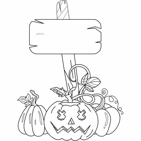 tô màu bí ngô halloween 6