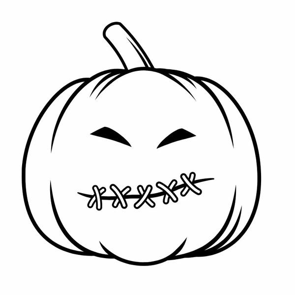 tô màu bí ngô halloween 8