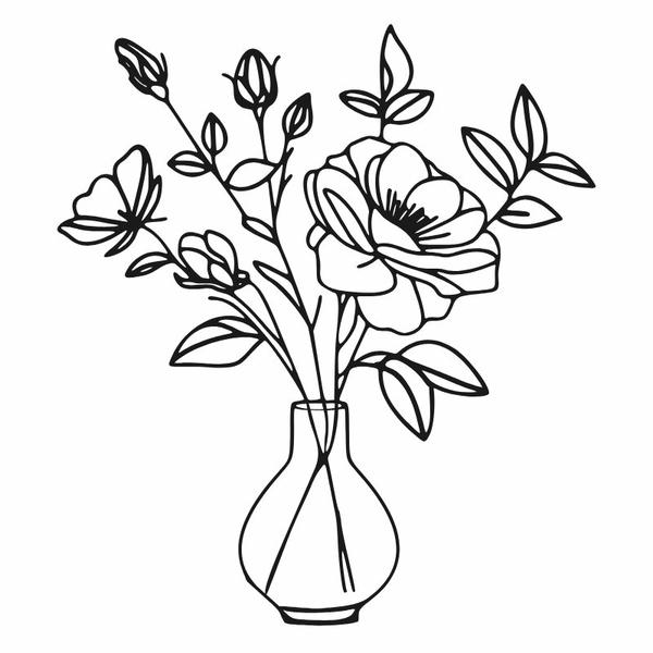 tô màu bình hoa 13