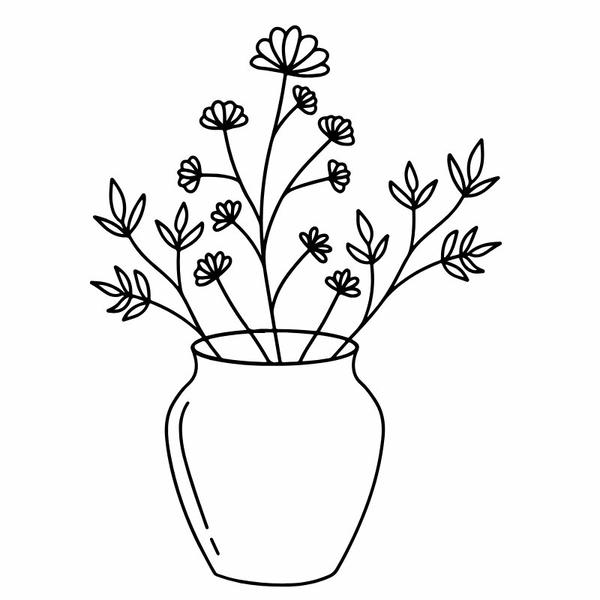 tô màu bình hoa 15