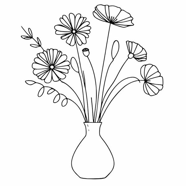 tô màu bình hoa 19