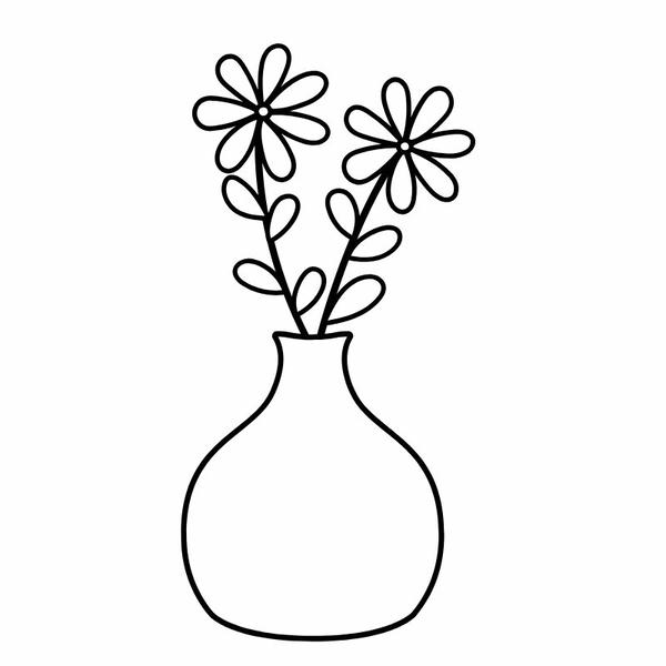 tô màu bình hoa 21