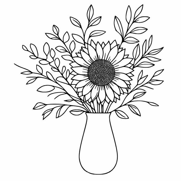 tô màu bình hoa 29