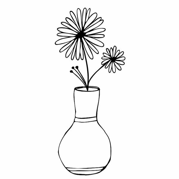 tô màu bình hoa 34