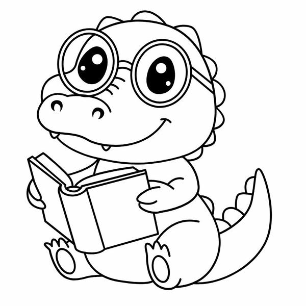 tô màu cá sấu 1