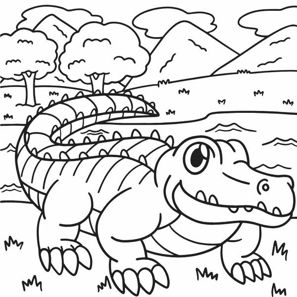 tô màu cá sấu 10