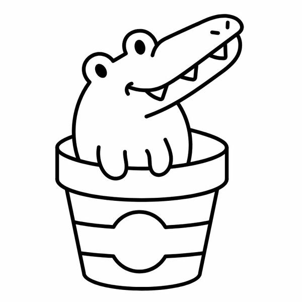 tô màu cá sấu 21