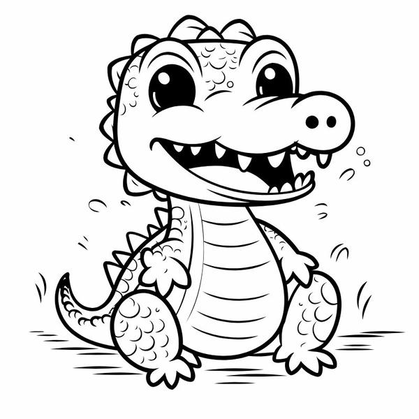 tô màu cá sấu 5