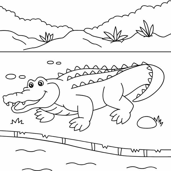 tô màu cá sấu 6