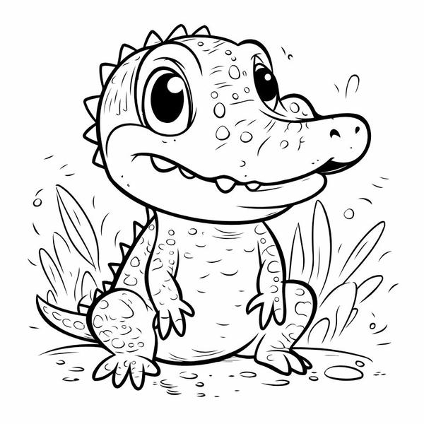 tô màu cá sấu 7