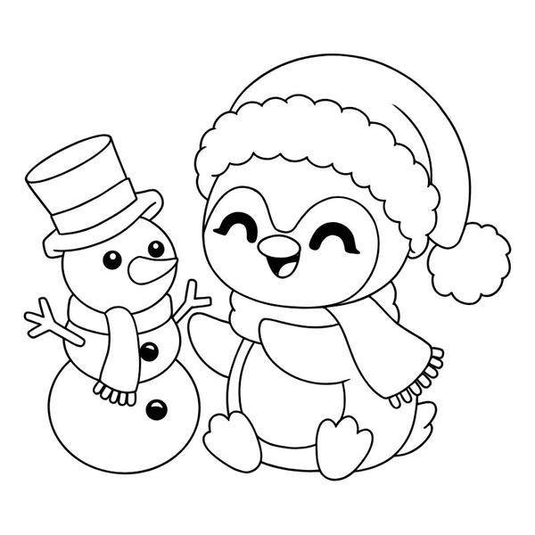 tô màu chim cánh cụt 1