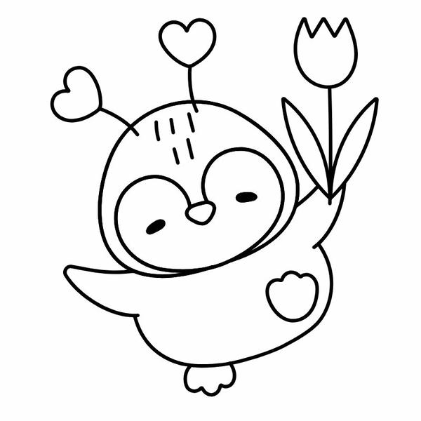 tô màu chim cánh cụt 11