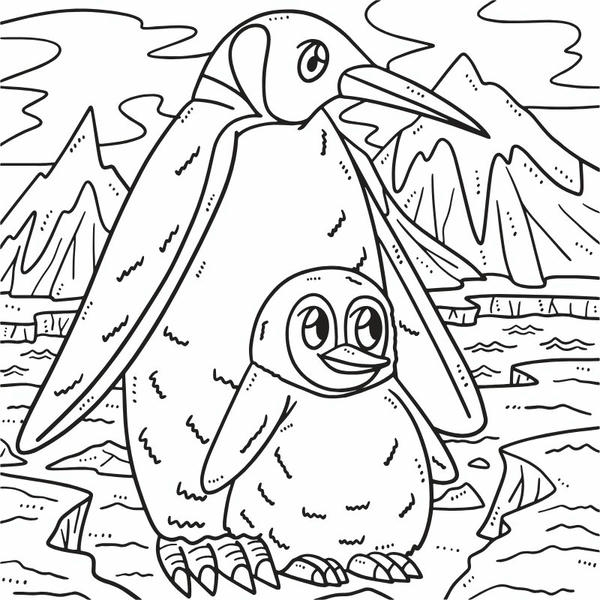 tô màu chim cánh cụt 20