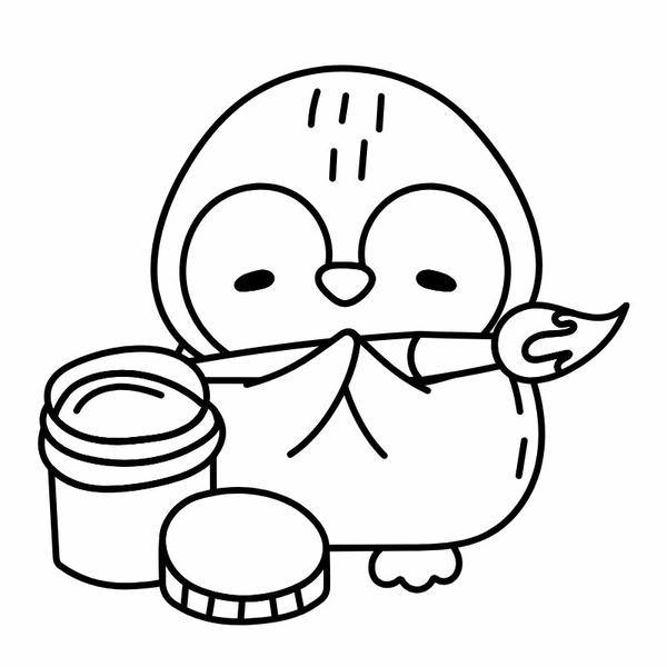 tô màu chim cánh cụt 24