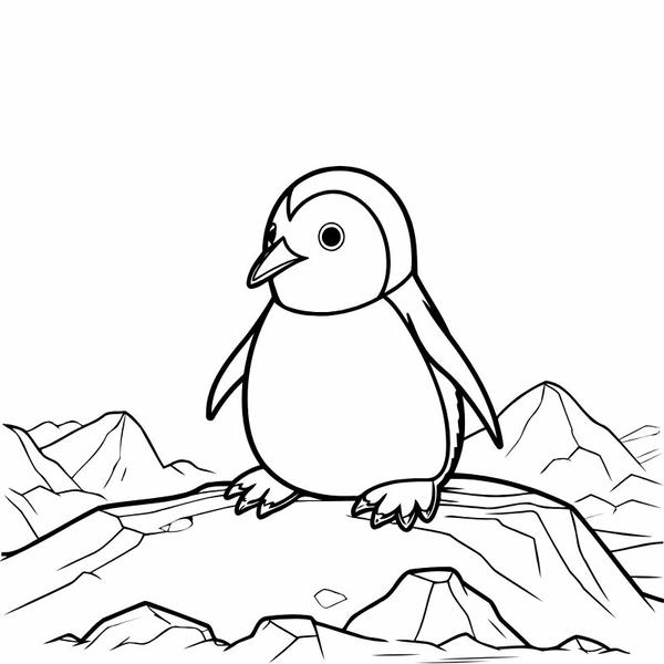 tô màu chim cánh cụt 5