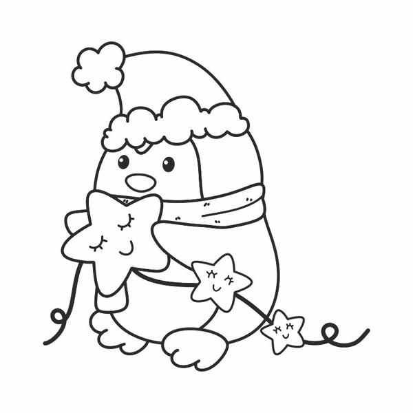 tô màu chim cánh cụt 8