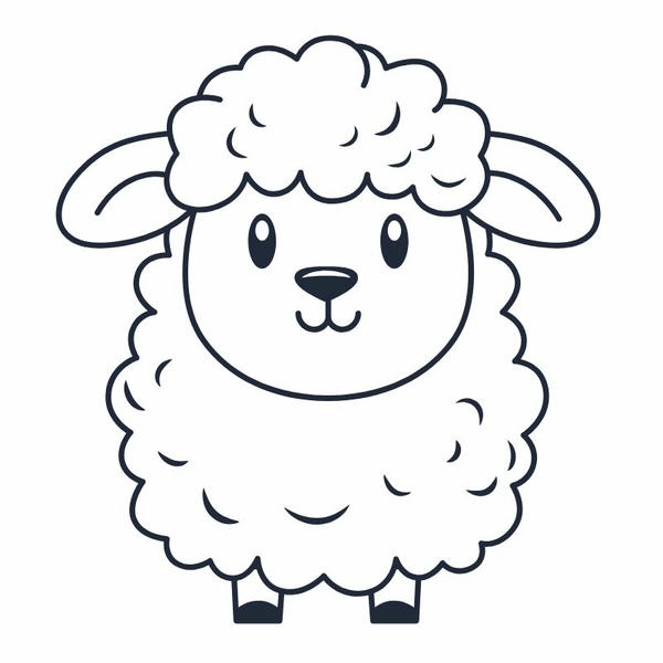 tô màu con cừu 2