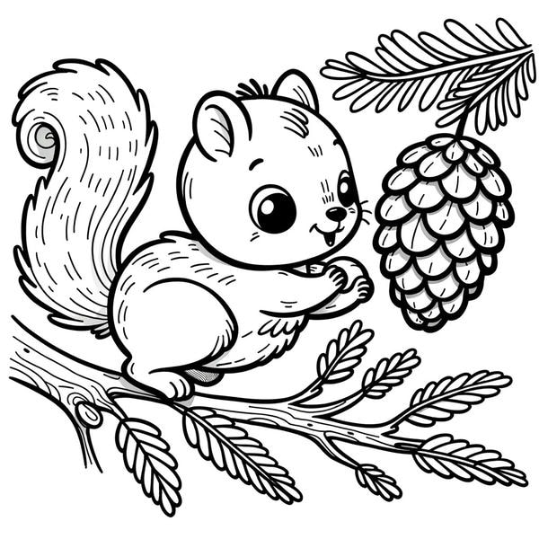 tô màu con sóc 11