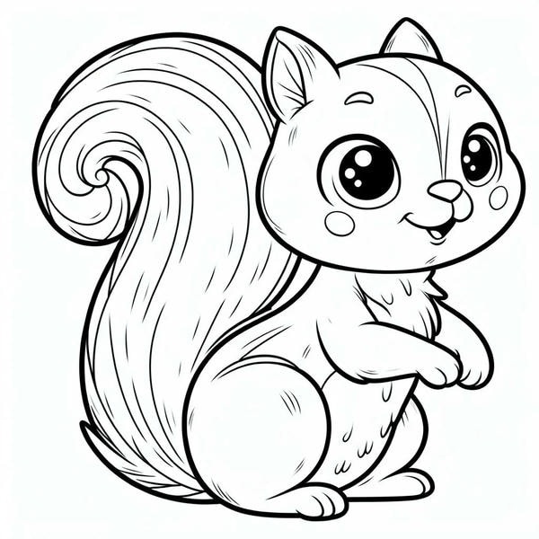 tô màu con sóc 12